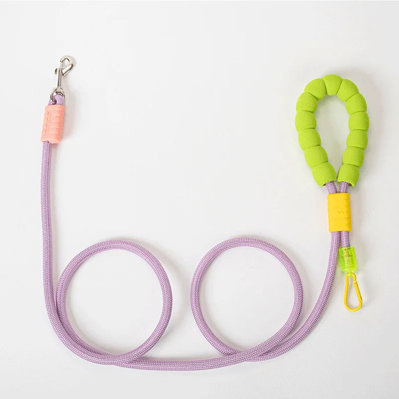 B Cross Body Wearable Dog Leash Cloud Foam Cotton Handle P Leash For Dog Walking Outdoors Qme Purple foam traction XS（old）