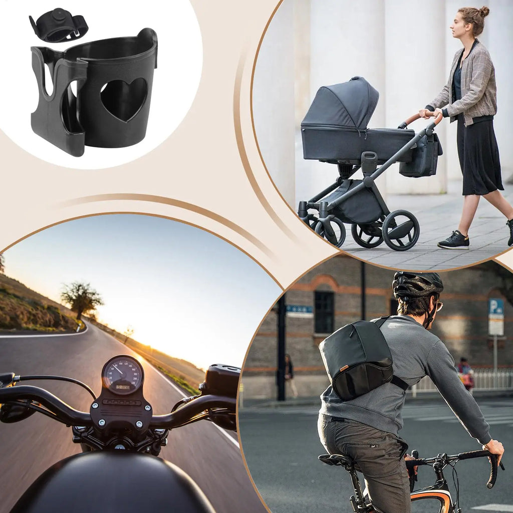 Universal Baby Stroller Cup Holder Phone Stand Drink Pram Bike Qme