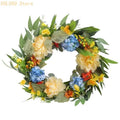 Front Door Flower Wreath Hangable Ornament Spring Farmhouses Mounted Qme CN