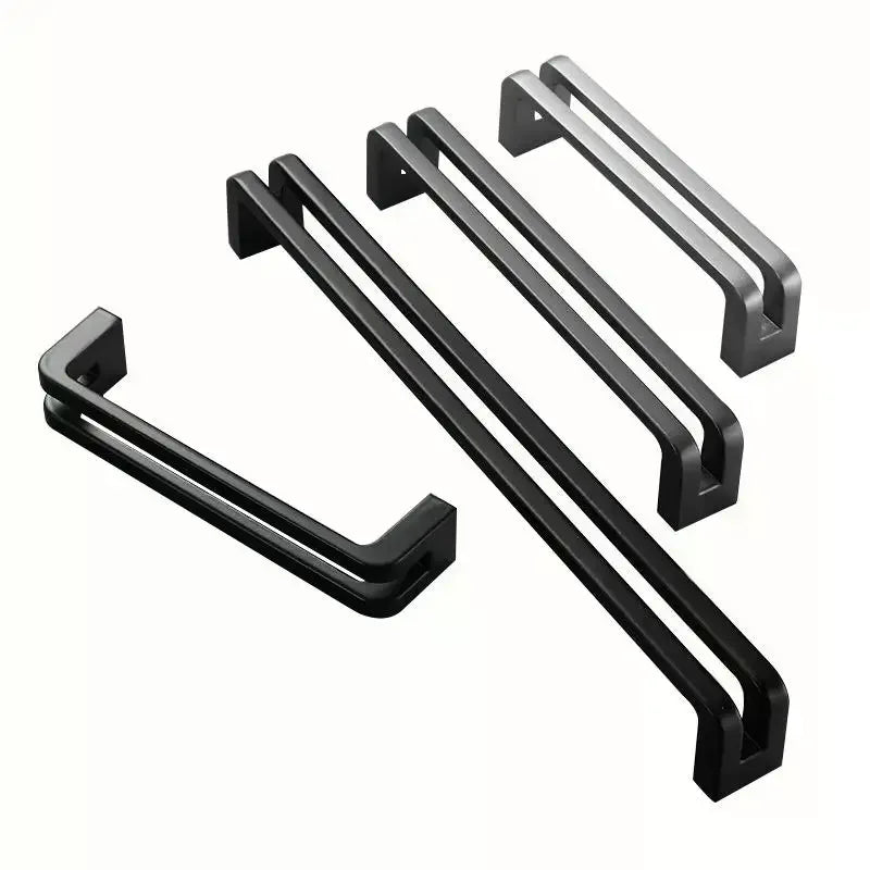 Nordic Furniture Handles Gray Black Brushed Kitchen Cabinet Pulls Handle For Cabinets And Drawers Knobs Kitchen Accesso Hardware Qme