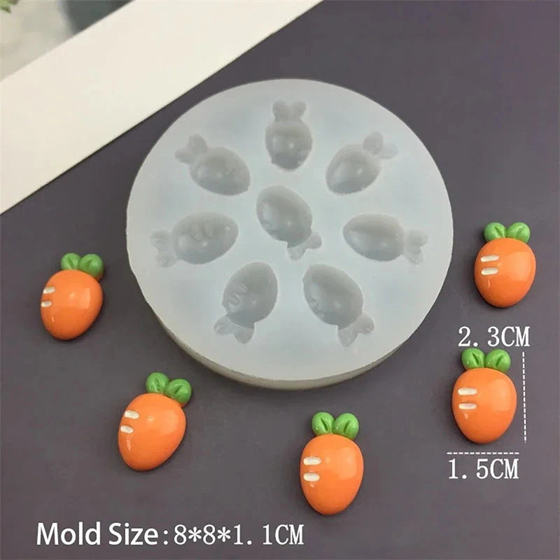 High Temperature Resistant Silicone Molds Mini Carrot Shape Cakes Molds Chocolate Candy Easter Cakes Baking Decoration Tools Qme A3