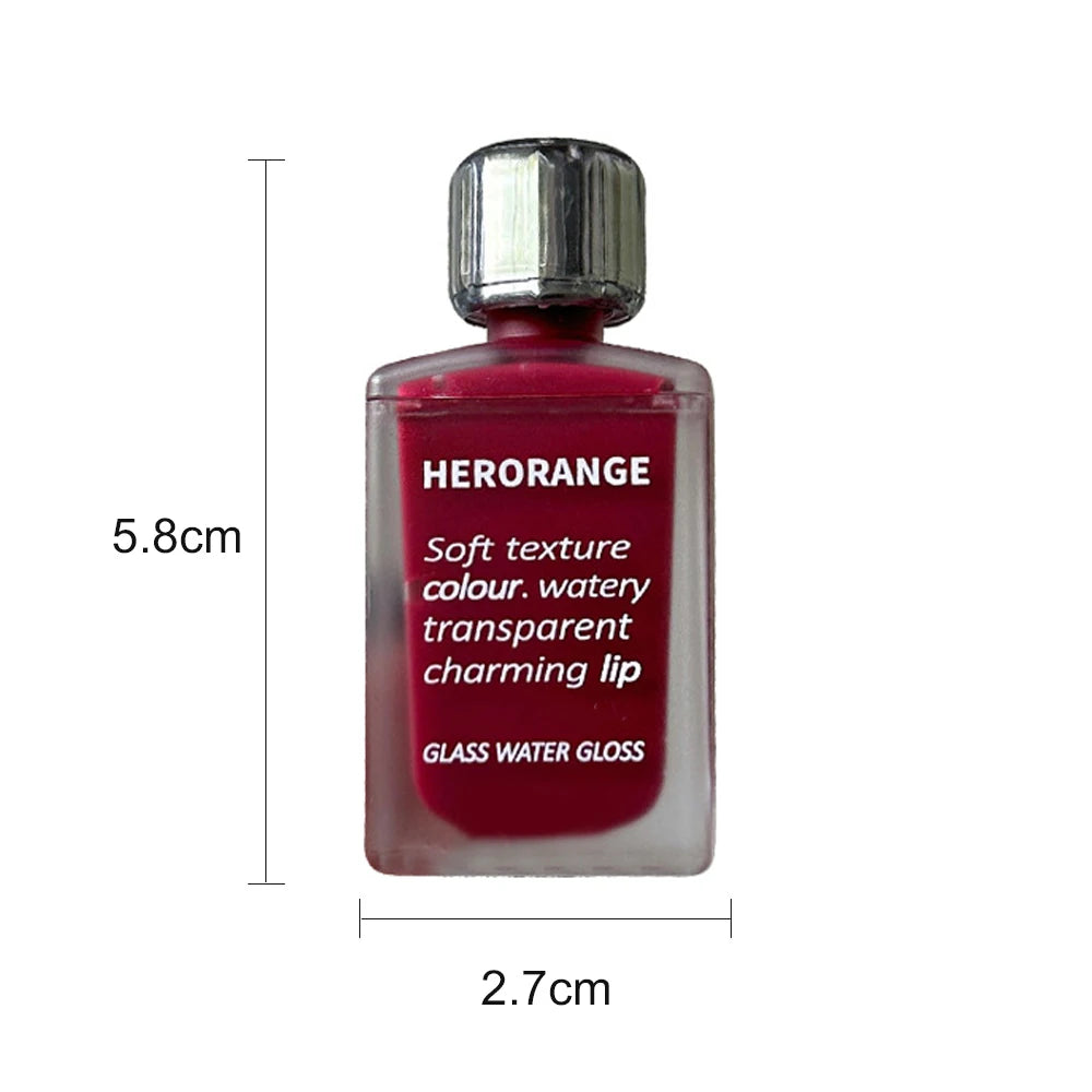 Lightly Glass Water Gloss Herorange Lip Glaze Mirror Moisturizing Qme