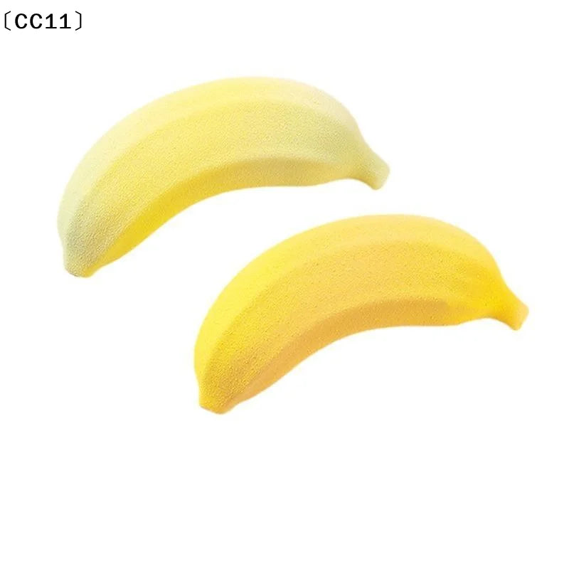 6 12 Cavity Banana Mousse Cake Silicone Mold DIY Chocolate Pudding Qme
