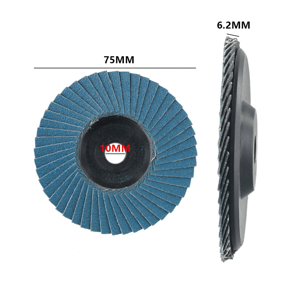 Mini Angle Grinder Grinding Wheel Polishing 75mm Sanding Disc 10mm Bore Multifunction Power Tool Accessories Qme