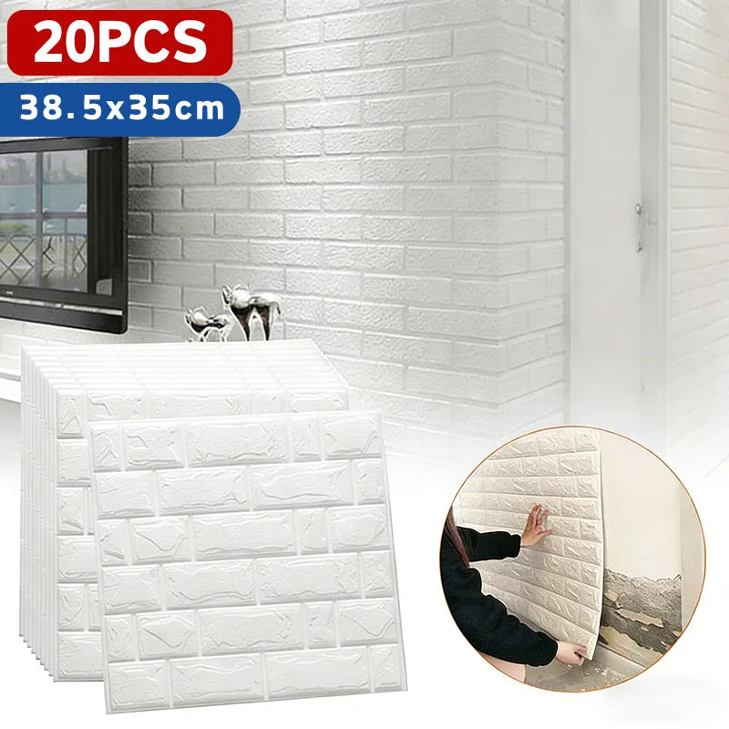 38 5cmx35cm 3d Brick Wall Sticker Wallpaper Self Adhesive Anti Stain Qme