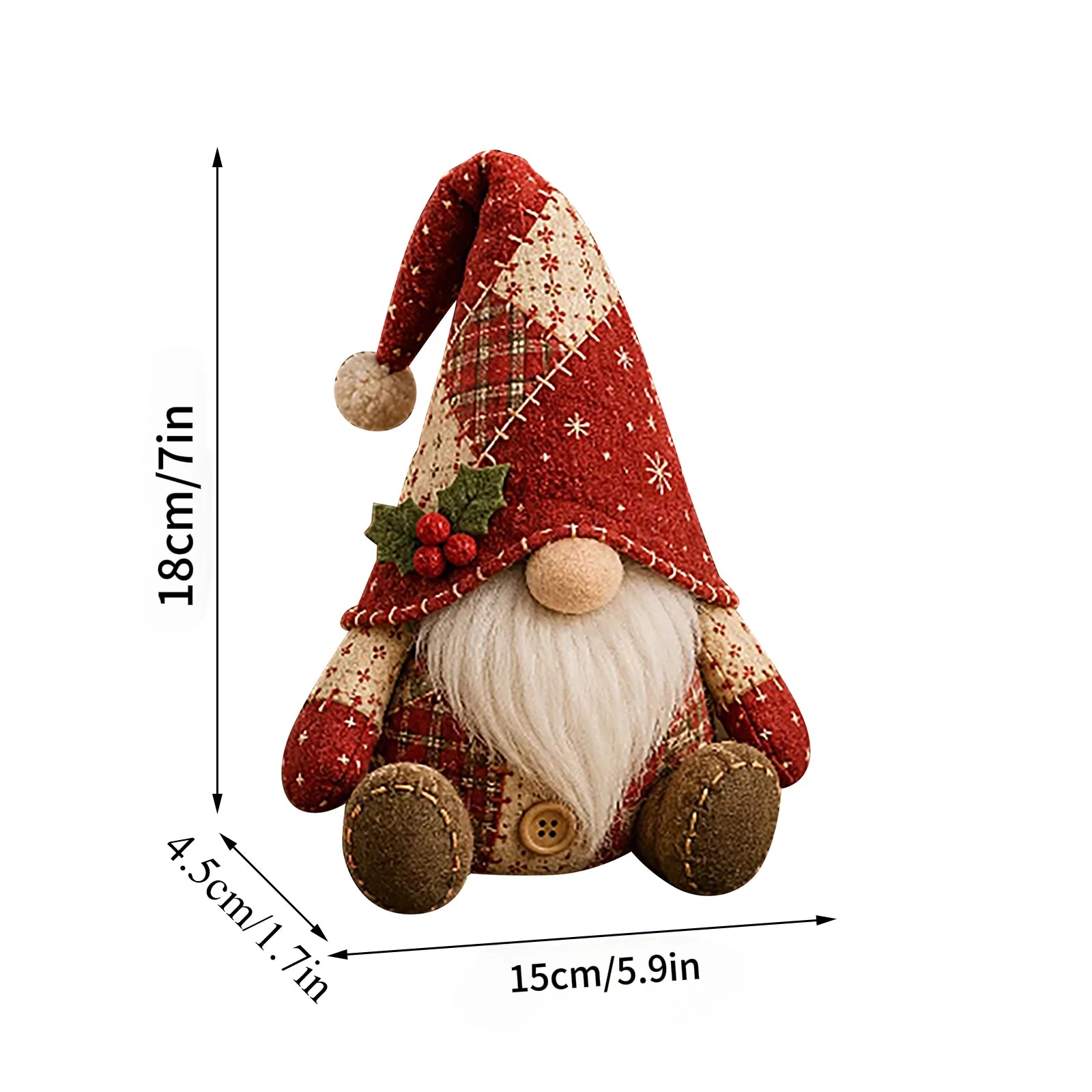 Gnome Handmade Sewing Craft Kit with Pre Cut Fabric Thread Needles DIY Handmade Fabric Craft Kit Christmas Decor Unique Gift Qme
