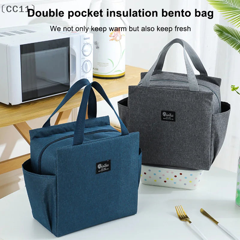 CC11Large Capacity Cooler Bag Oxford Portable Zipper Thermal Lunch Qme