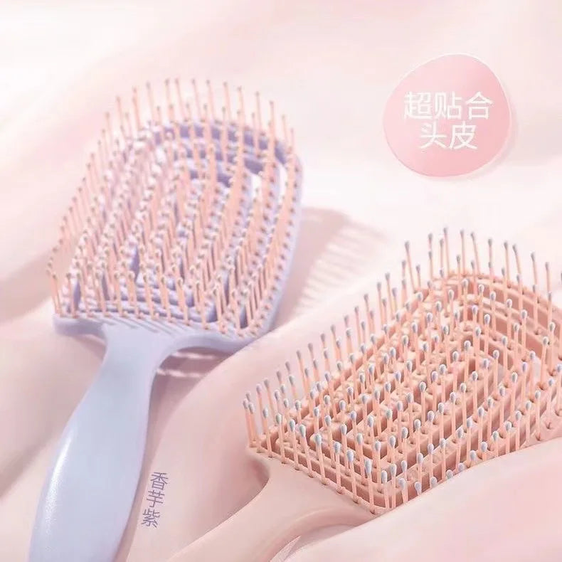 Women's Oil-proof Styling Comb Crown Volumizing Paddle Curved Qme