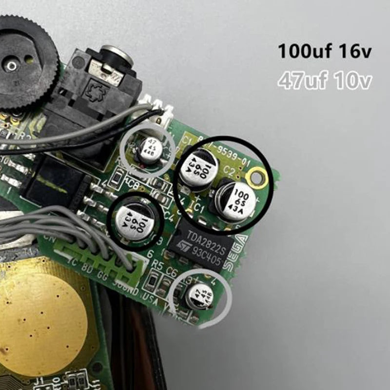 Capacitors Sega Gamegear Gg Motherboard Repair Replacement Qme