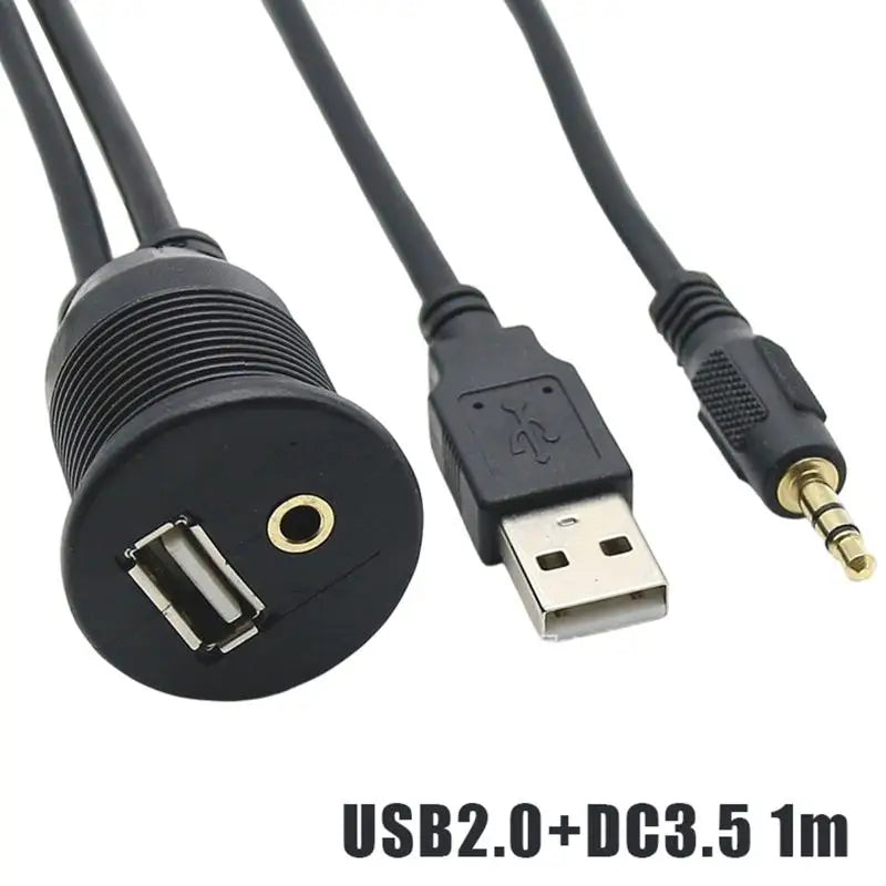 Flush Mount Panel Extension Cable Male Female Waterproof UV Resistant Qme Default Title