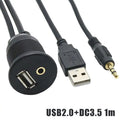 Flush Mount Panel Extension Cable Male Female Waterproof UV Resistant Qme Default Title