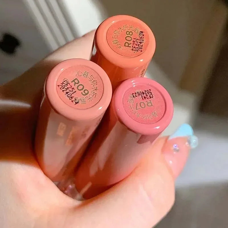 2024 New 6 Color Mirror Dyeing Lip Gloss Moisturizer Liquid Lipstick Waterproof Long Lasting Red Lip Tint Korean Makeup Cosmetic Qme