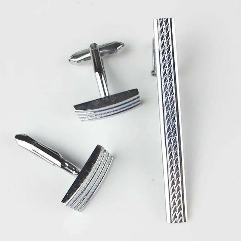 Men's Tie Clip Custom Cufflinks Man Shirt Pin Accessories Collar Qme color 2 One Size