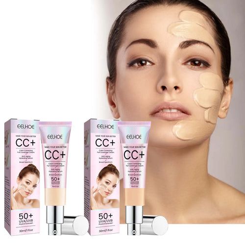 1/2/3pcs CC Cream Foundation Waterproof Brighten Moisturizing Foundation Concealer Oil-Control Long Lasting Spf 50 Makeup Qme
