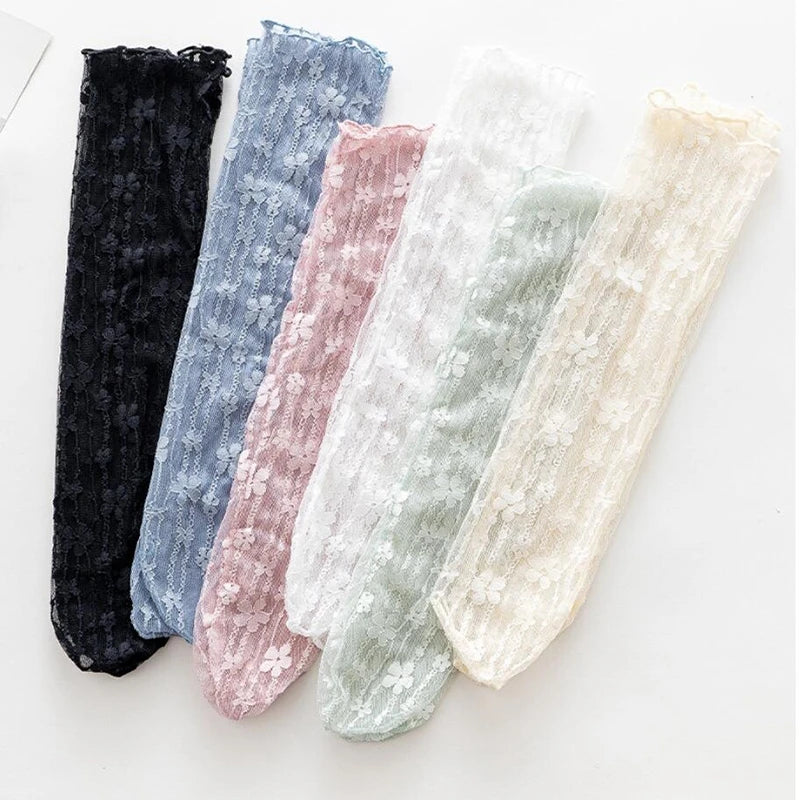 Women Sexy Lace Flower Fashion Ultra-thin Transparent Summer Japan Qme