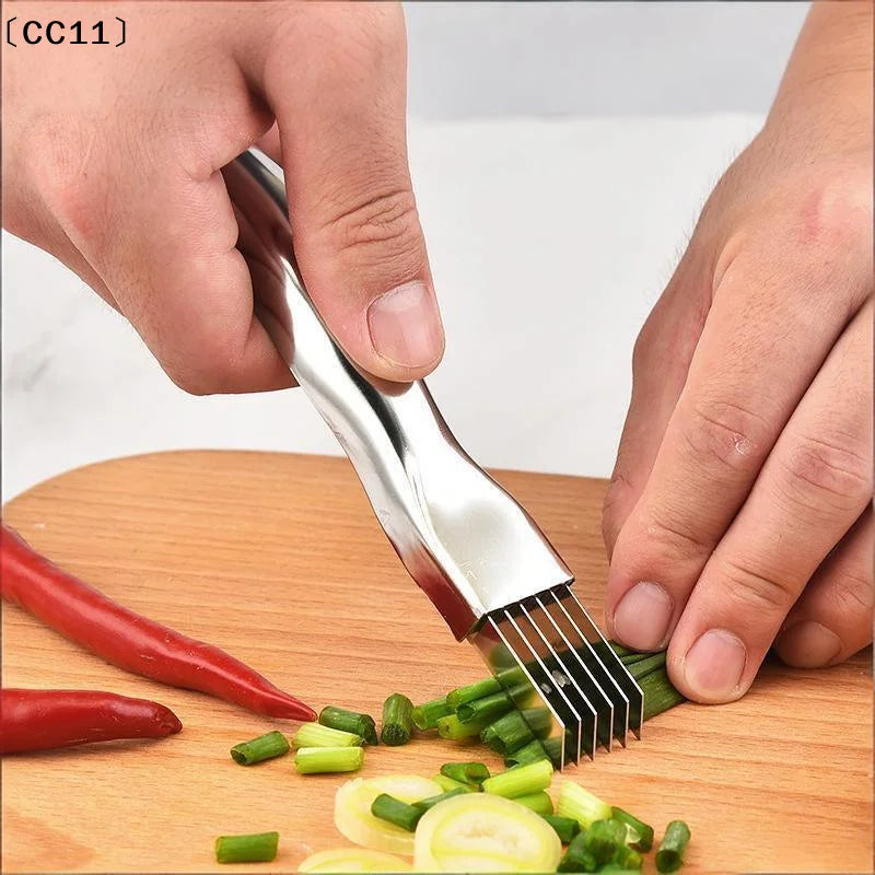 Kitchen Shred Silk Knife Stainless Steel Chopped Green Onion Curved Qme