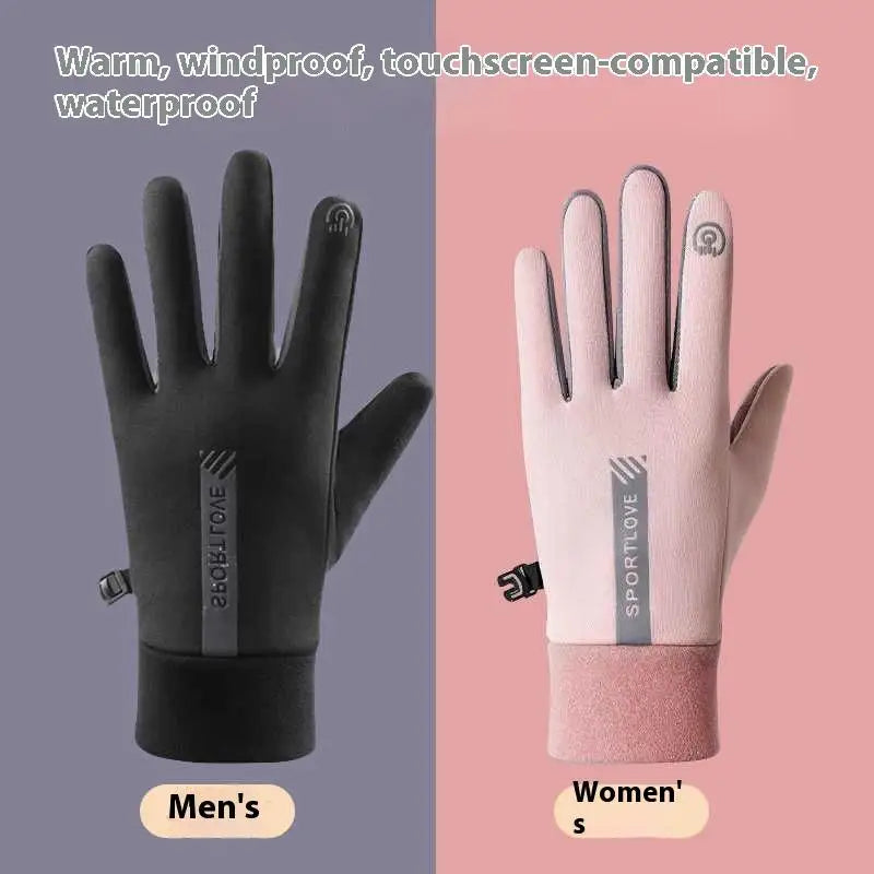 1Pair Touchscreen Finger Winter Gloves Men Women-waterproof Thermal Qme