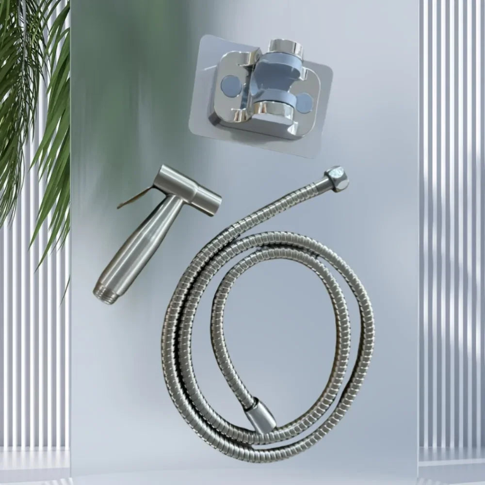 Stainless Steel Bidet Sprayer Pressure Handheld Adjustable Personal Qme