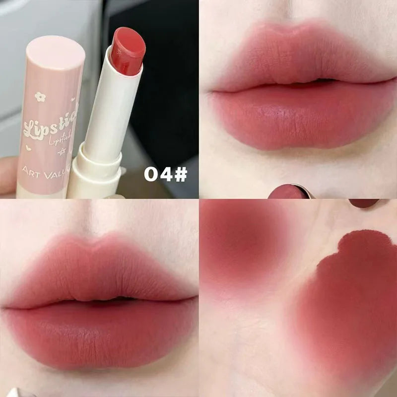 Art Value Matte Lipstick Soft Finish Subtle Sparkle Lip Gloss Ideal Qme AE837-4