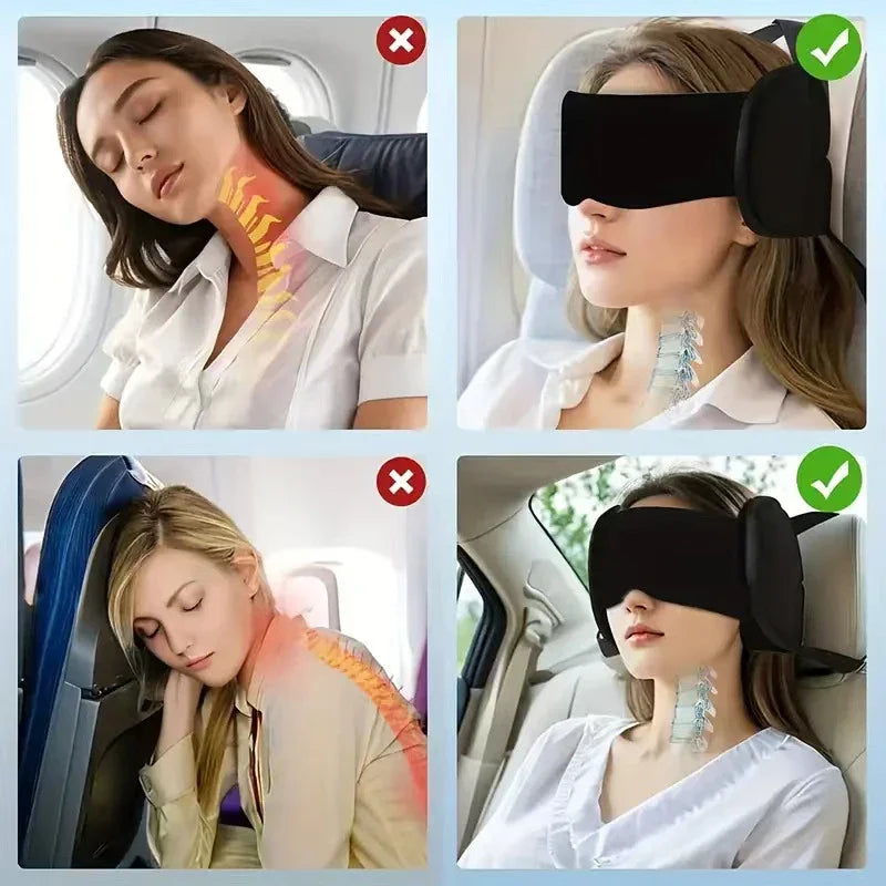 Flights Travel Pillows Pure Memory Neck Pillow Eye Mask Comfortable Qme