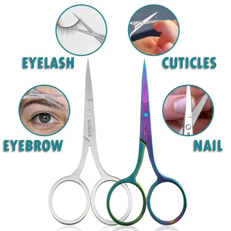 1Pcs Eyebrow Scissor Makeup Eyelash Trimmer Facial Hair Remover Manicure Scissor Nail Cuticle Tool Beauty Scissors Qme
