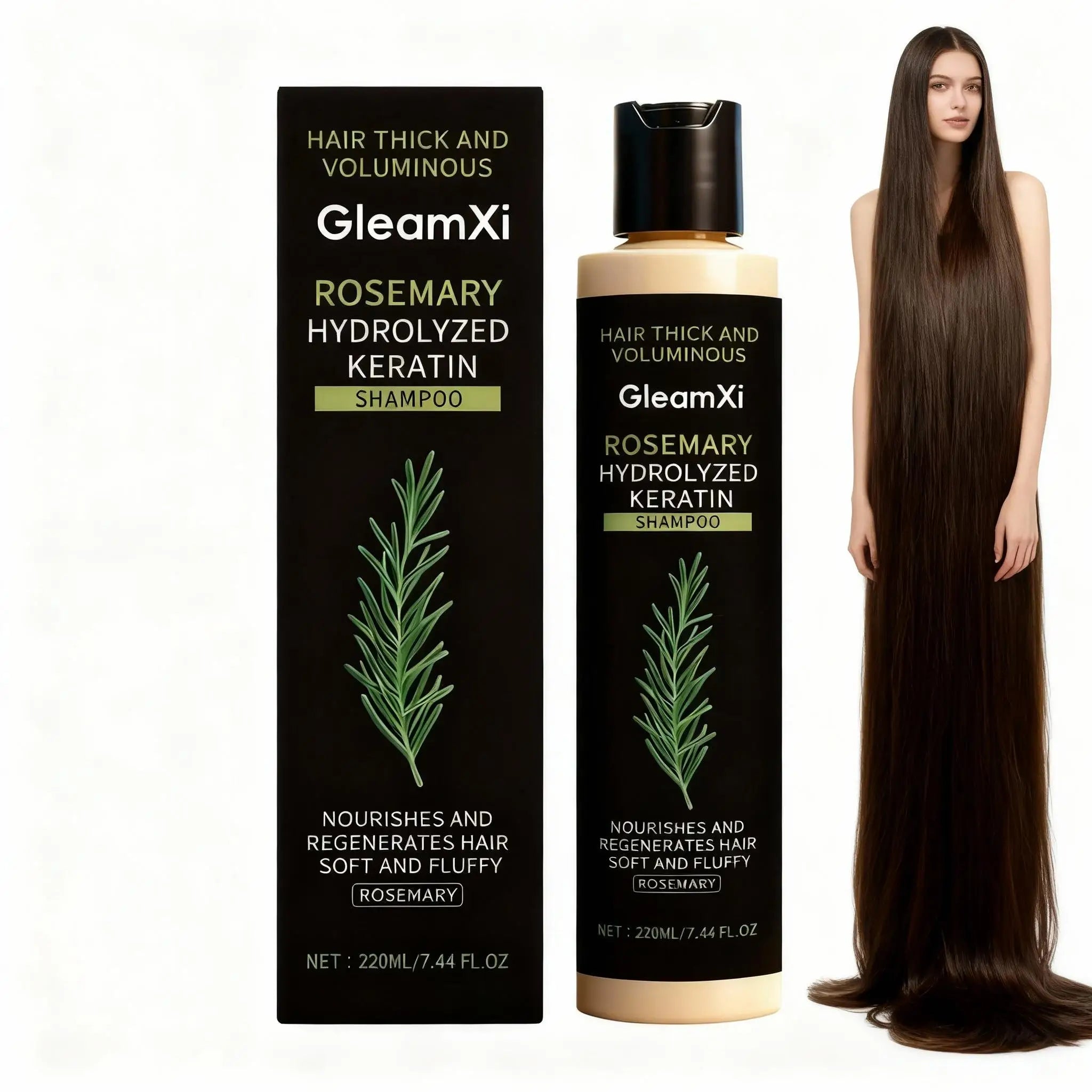 Organic Rosemary Hair Shampoo Natural Anti-Hair Loss Scalp Nourishment Helps Strengthen & Thicken Hair Gentle Cleansing Formula Qme