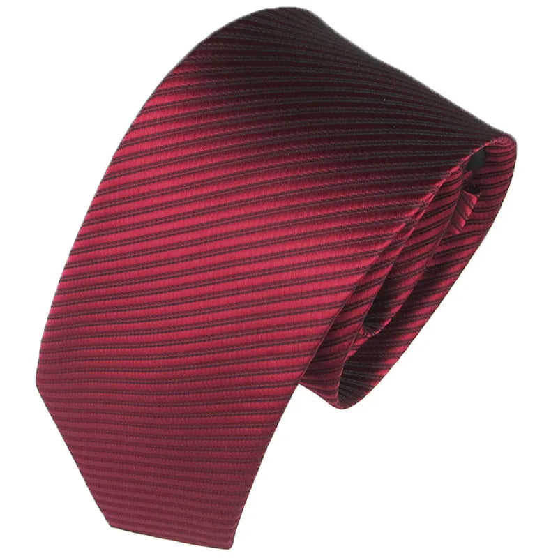 Red Tie Formen Elegant Silk Necktie Legami White Stripe Solid Women Qme RT12