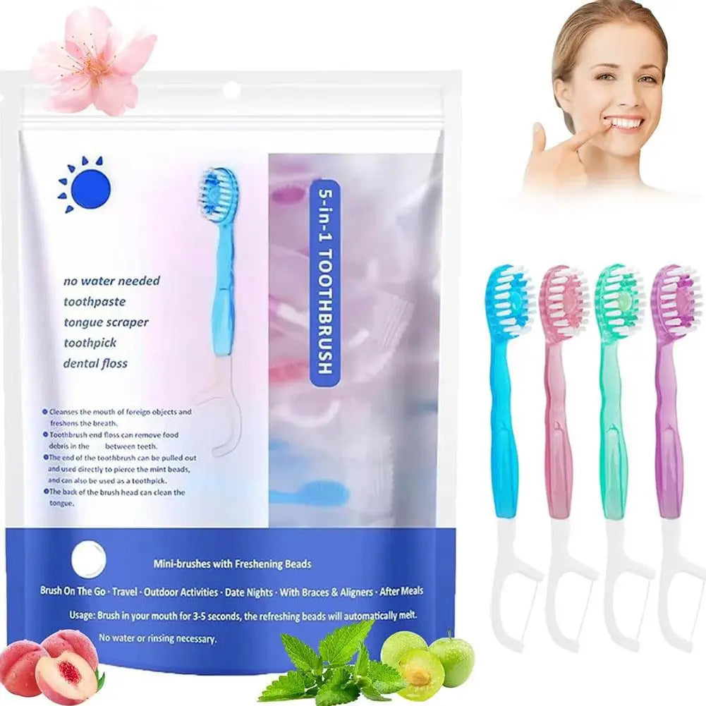 Portable Travel Toothbrush Mini Disposable Toothbrushes Individually Qme