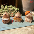Mini Countryside Turtles Rabbits Hedgehog Statues Sculptures Yoga Qme A6