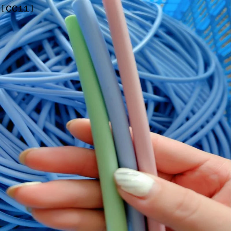 Silicone Reusable Straws Detachable Soft Drinking Openable Snap Straw Qme