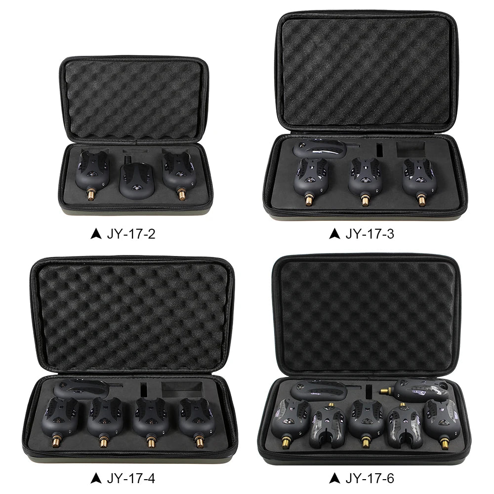 Lixada Wireless Fishing Alarm Fishing Bite Alarms Set Digital Fishing Receiver Sound Alert Kit Led Indicator with Case Pesca Qme