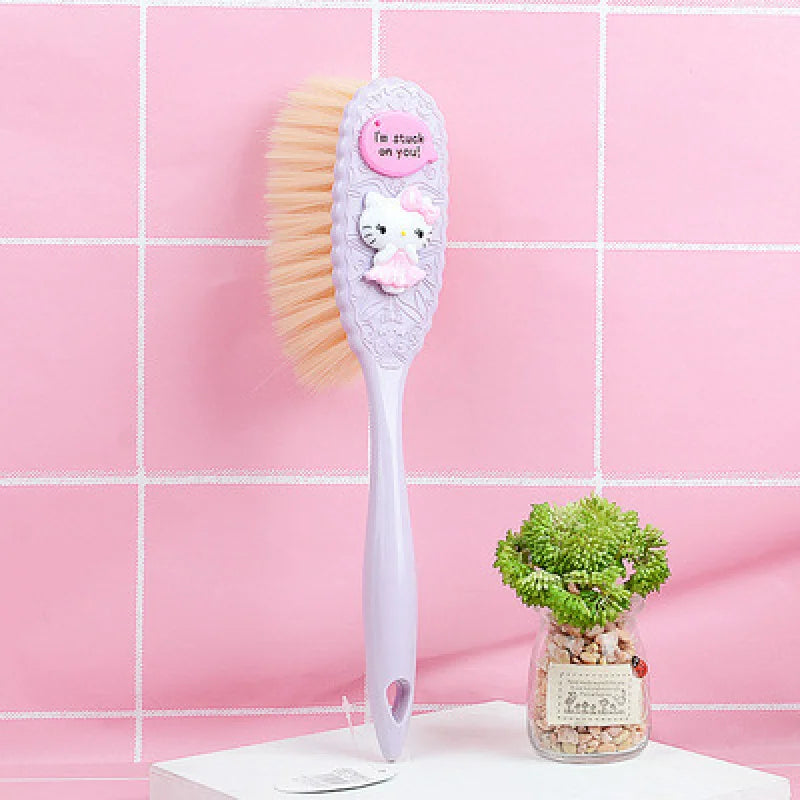 Hello Kitty Cute Cartoon Bed Brush Household Dusting Brush Long-Handled Bed Cleaning Brush Soft-Bristle Anti-Static Broom Qme
