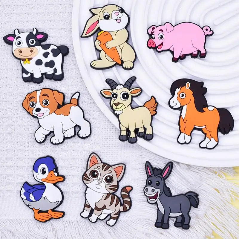 2D Flat Cute PVC Fridge Magnets Cartoon Farm Animal Dishwasher Kitten Qme Default Title