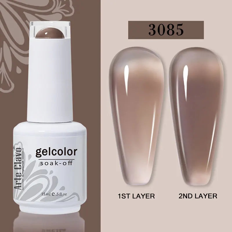 Arte Clavo Jelly Gel Polish Translucent Manicuring UV Nail Semi