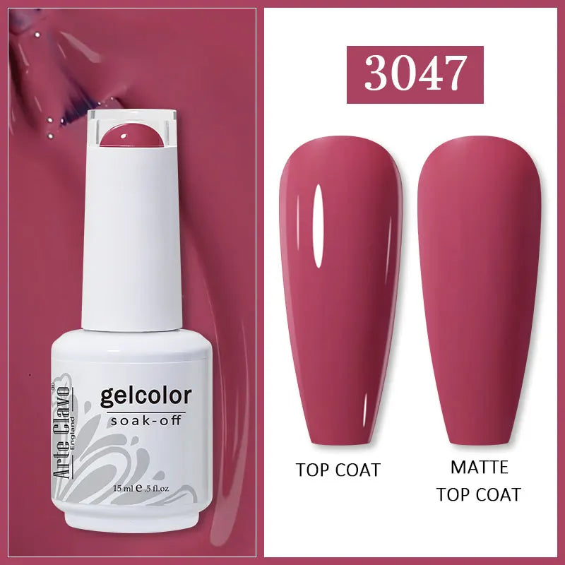 Arte Clavo 99Colors Gel Nail Polish Purple Glitter Sequins Manicure