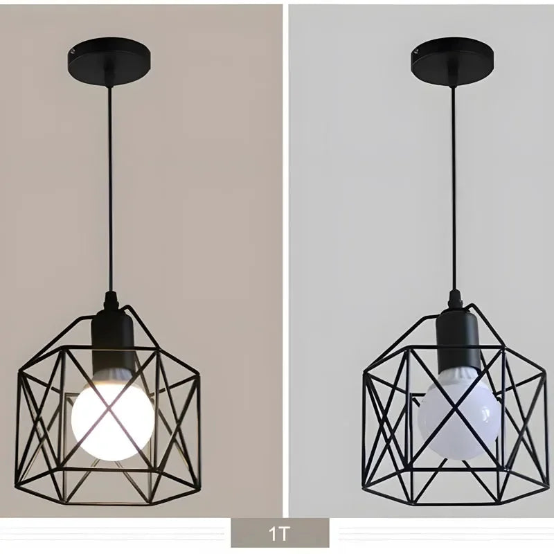 Industrial LED Pendant Lamps E27 Base Metal Hanging Lamps Chandelier Lights for Kitchen Island Cafe Stairway Hallway AC85-265V Qme
