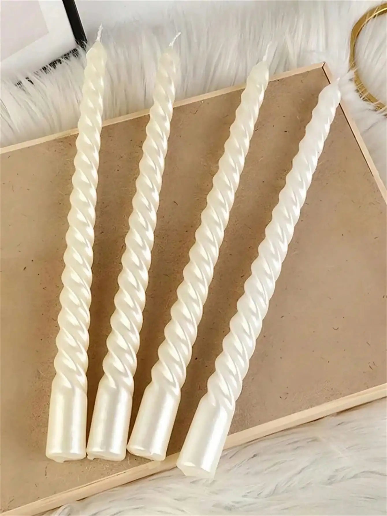 Black Taper Candles 4 Ture Dripless 8 Hrs Clean Burning Candle Sticks Qme