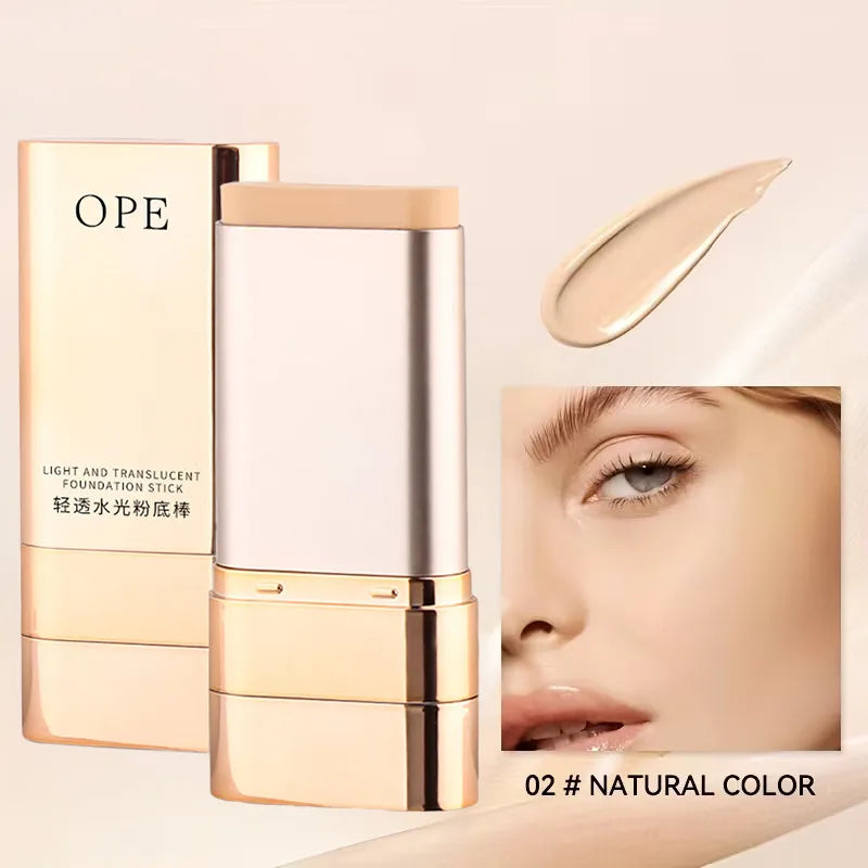 2-in-1 Foundation Stick Built-in Brush Dewy Hydrating Long-lasting Qme A3-20-02