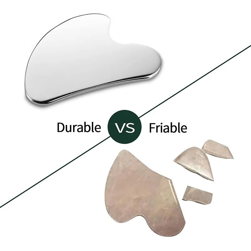 Stainless Steel Gua Sha Scraper Massager Face Neck Body Guasha Qme