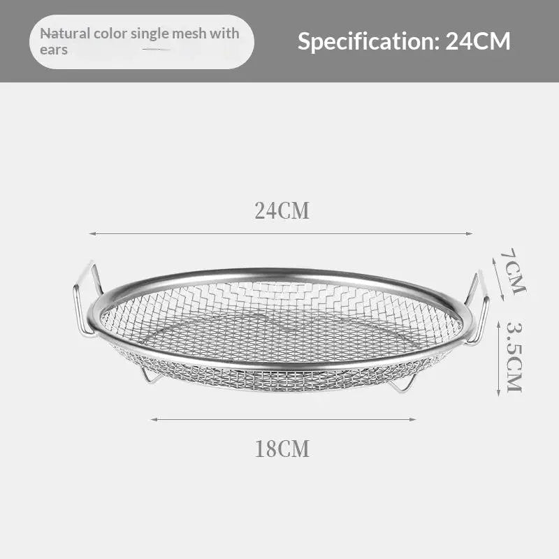 Stainless Steel Mesh Oil Filter Tray Drain Basket Reusable Vegetable Qme A9