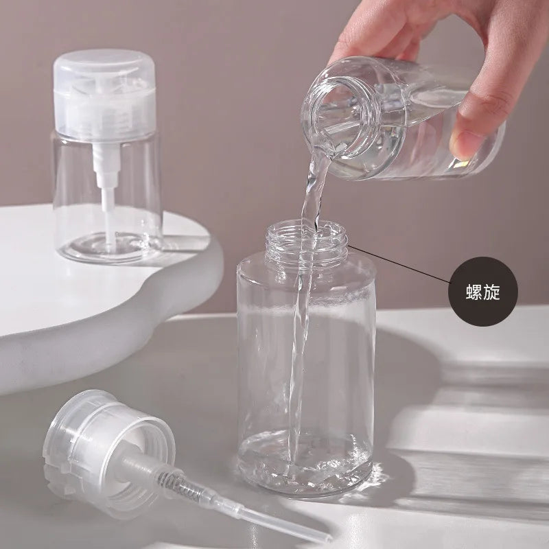 120- Nail Refillable Bottles Empty Press Pump Dispenser Art Polish Qme