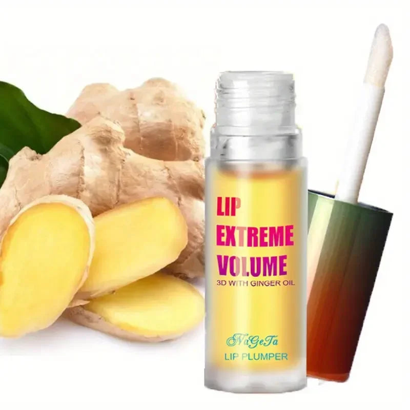 1/2Pcs Ginger And Mint Lip Plumper Oil Radiant,Plumping Lip Volumizing Serum for Smoother,Fuller Lips for Youthful and Sexy Look Qme 1pcs Ginger