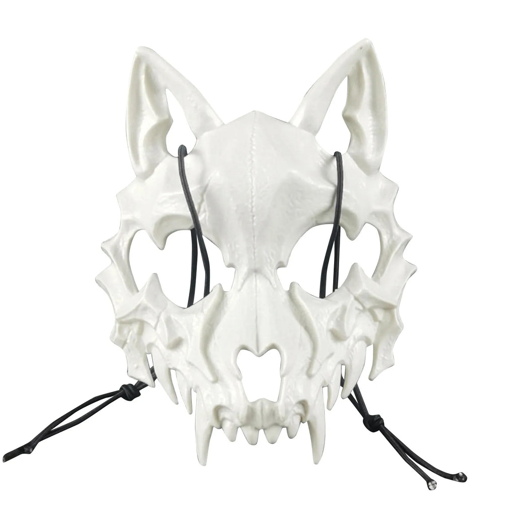 Halloween Skull Party Mask Anime Dragon God Skeleton Half Face Bone Animals Cosplay Dance Prom Costume Props Skullmask Qme