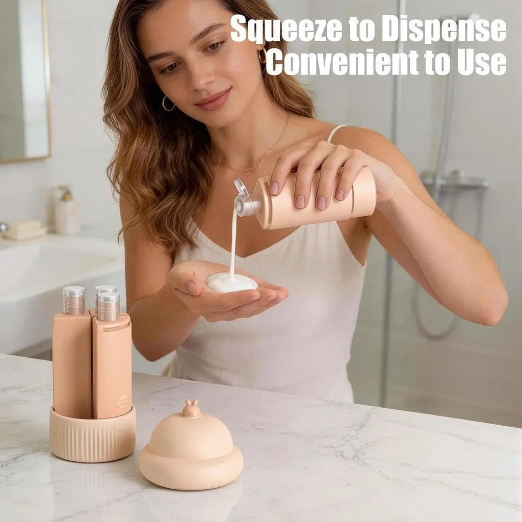 1 Travel Dispenser Bottle Leak Proof Refillable Bottles Shampoo Qme