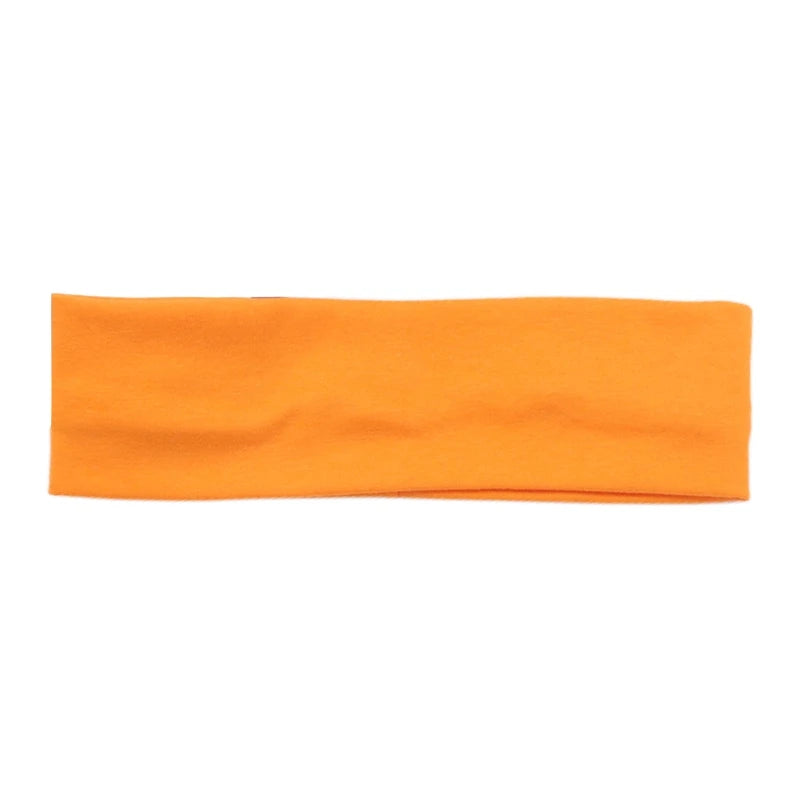 Simple Hairband Elastic Sports Headbands Headdress Quick Dry Workout Qme Orange 12pcs