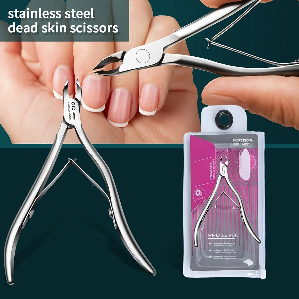 Professional Cuticle Trimmer Ultra-sharp Dead Skin Shears Cuticula Qme G12 Silvery