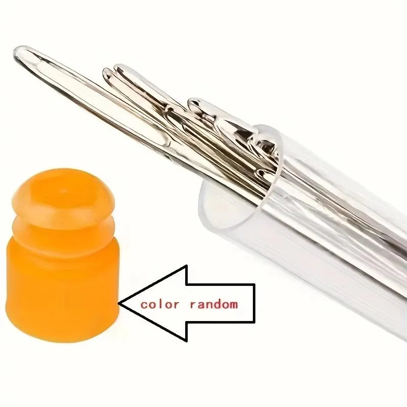 15PCS DIY Craft Tools Large Eye Needles Steel Embroidery Cross Stitch Knitting Yarn Sewing Hand Crochet Hook Set Kit Qme
