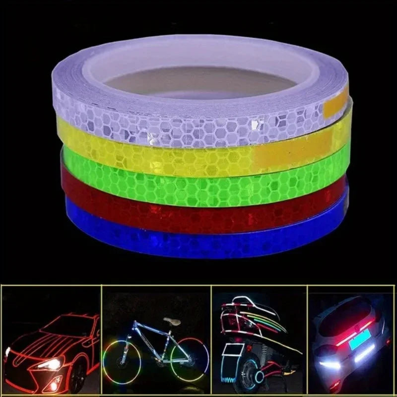 Nighttime traffic safety warning, reflective safety stickers, reflective tape signs, nighttime visibility warning tape Qme