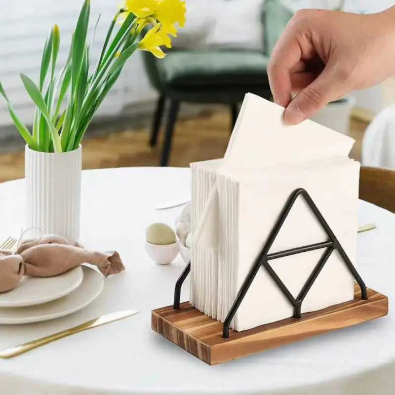 Cartoon Pattern Napkin Holder Paper Drawer Storage Bracket Organizer Qme