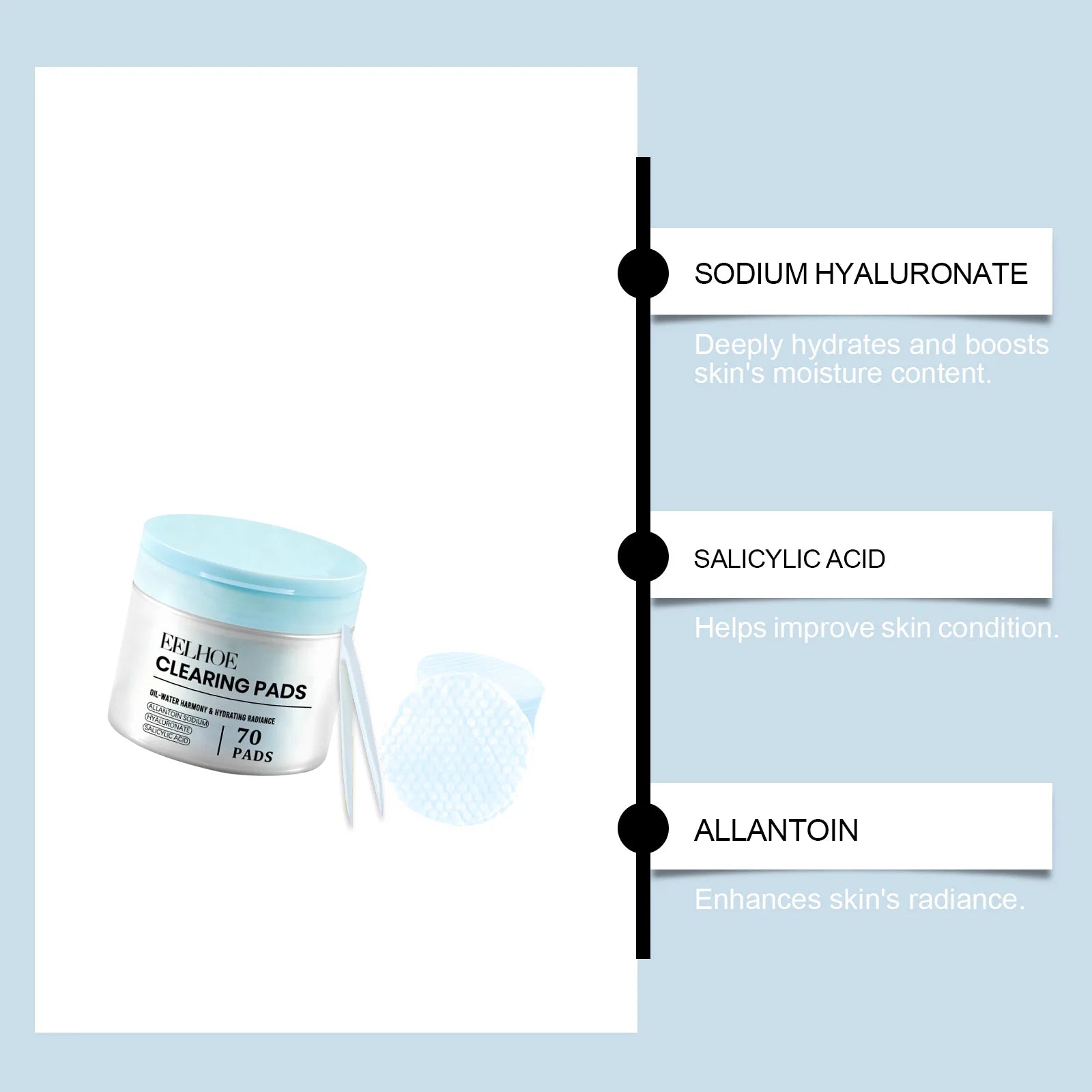 Salicylic Acid Cotton Pads Exfoliating Pore Cleansing Soothing Oil Control Acne Treatment Facial Daily Toner Pads with Tweezers Qme